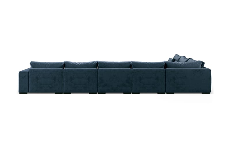 Dubai U-modulsofa Large med Divan Høyre Fløyel - Blå - Møbler - Sofaer - Fløyel sofaer