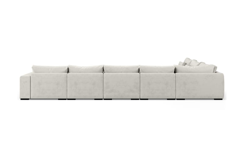 Dubai U-modulsofa Large med Divan Høyre Fløyel - Hvit - Møbler - Sofaer - Fløyel sofaer