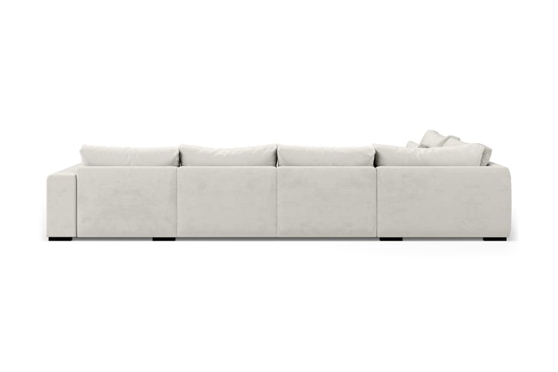 Dubai U-modulsofa med Divan Høyre Fløyel - Hvit - Møbler - Sofaer - Fløyel sofaer