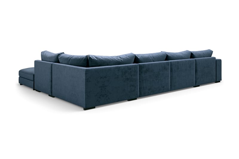 Dubai U-modulsofa med Divan Venstre Fløyel - Blå - Møbler - Sofaer - Fløyel sofaer