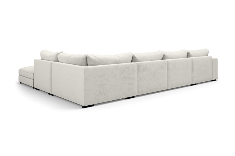 Dubai U-modulsofa med Divan Venstre Fløyel - Hvit - Møbler - Sofaer - Fløyel sofaer