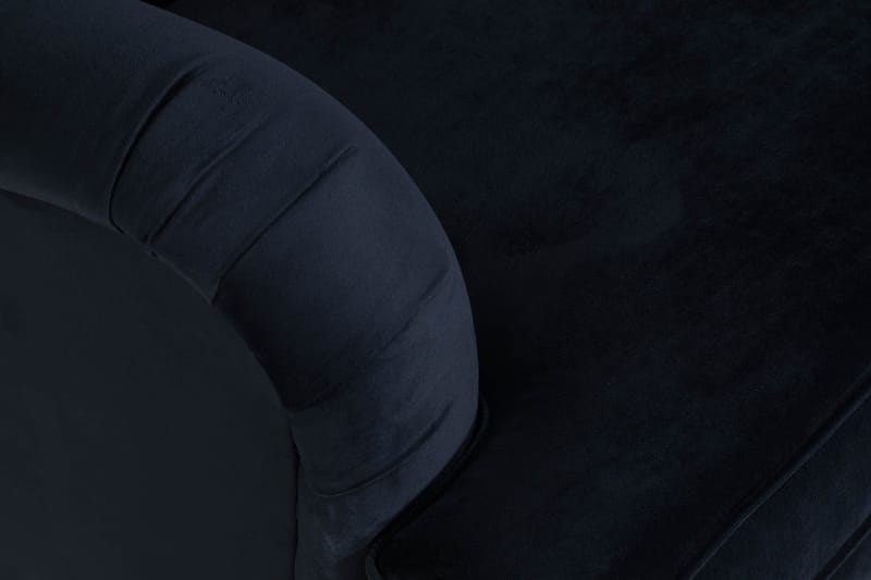 Howard-sofa uten divan og sjeselong Bloomington Howard Classic fløyelssofa 3,5-seter Vera 4, Blå fløyel - Møbler - Sofaer - Sofa 3 seter