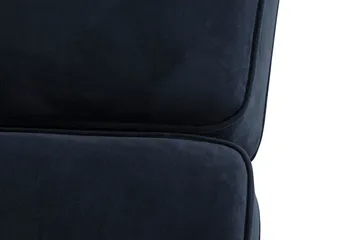 Howard-sofa uten divan og sjeselong Bloomington Howard Classic fløyelssofa 3-seter Vera 4, Blå fløyel - Møbler - Sofaer - Sofa 3 seter
