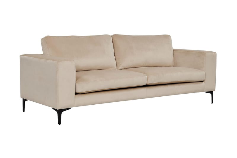 Johana 3-seter Fløyelssofa - Beige - Møbler - Sofaer - Fløyel sofaer