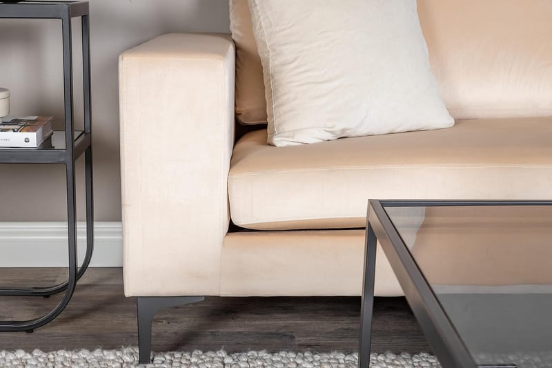 Johana 3-seter Fløyelssofa - Beige - Møbler - Sofaer - Fløyel sofaer