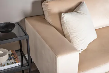 Johana 3-seter Fløyelssofa - Beige - Møbler - Sofaer - Fløyel sofaer