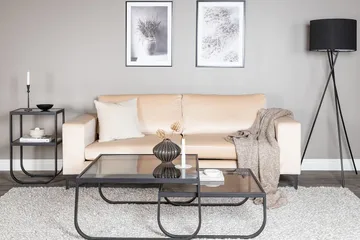 Johana 3-seter Fløyelssofa - Beige - Møbler - Sofaer - Fløyel sofaer