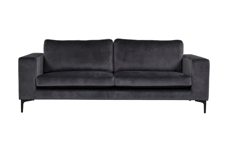 Johana 3-seter Fløyelssofa - Grå - Fløyel sofaer - Sofa 3 seter