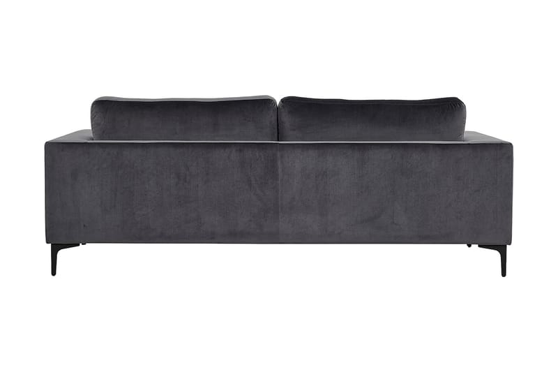 Johana 3-seter Fløyelssofa - Grå - Fløyel sofaer - Sofa 3 seter