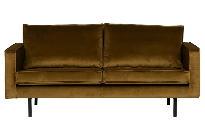 Lissbon 2,5-seters Fløyelssofa, Honninggul