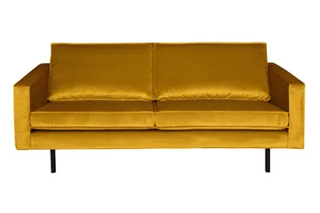 Lissbon 2,5-seters Fløyelssofa - Oker - Møbler - Sofaer - Fløyel sofaer