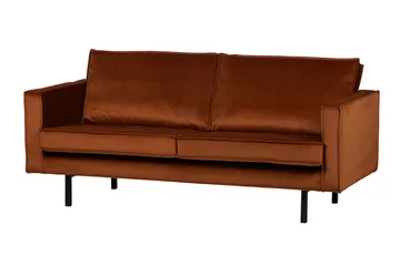 Lissbon 2,5-seters Fløyelssofa - Rust - Møbler - Sofaer - Fløyel sofaer