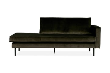Lissbon 2-seter Høyre Daybed med Divan og Åpen Side i Fløyel - Grønn - Møbler - Sofaer - Fløyel sofaer