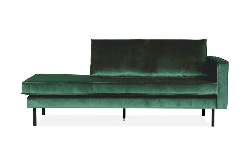 Lissbon 2-seter Høyre Daybed med Divan og Armlene 203 cm i Fløyel, Grønn