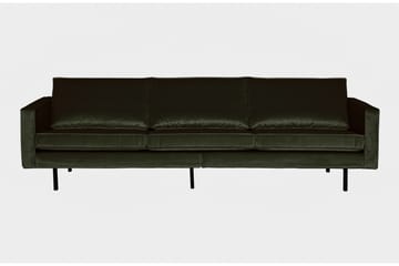 Lissbon 3-seter Rektangulær Fløyelssofa - Grønn - Møbler - Sofaer - Fløyel sofaer