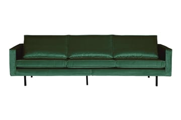 Lissbon 3-seter Retro Rektangulær Fløyelssofa 277 cm - Grønn - Møbler - Sofaer - Fløyel sofaer