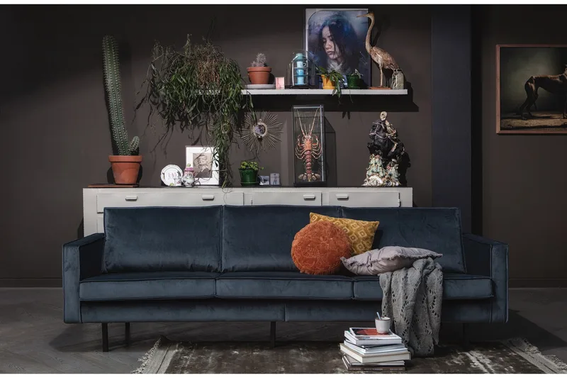 Lissbon 3-seter sofa fløyel - Møbler - Sofaer - Fløyel sofaer