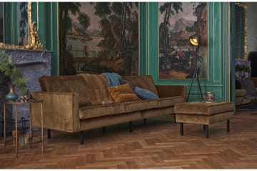 Lissbon 3-seters Fløyelssofa - Gul - Møbler - Sofaer - Fløyel sofaer