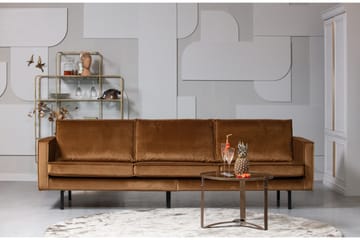 Lissbon 3-seters Fløyelssofa - Gul - Møbler - Sofaer - Fløyel sofaer
