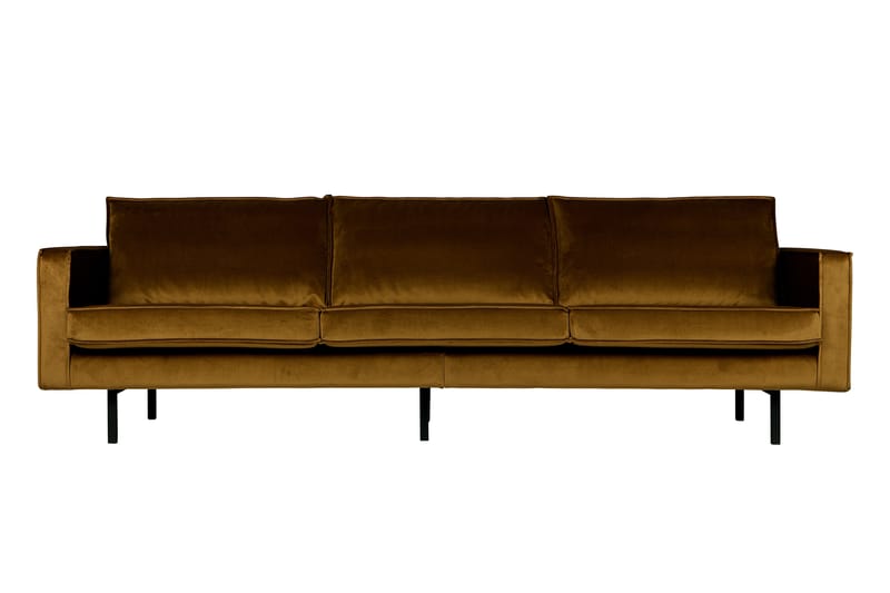 Lissbon 3-seters Fløyelssofa - Gul - Møbler - Sofaer - Fløyel sofaer