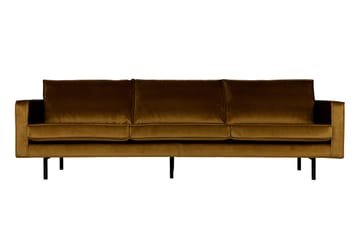 Lissbon 3-seters Fløyelssofa - Gul - Møbler - Sofaer - Fløyel sofaer