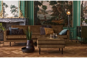Lissbon 3-seters Fløyelssofa - Gul - Møbler - Sofaer - Fløyel sofaer