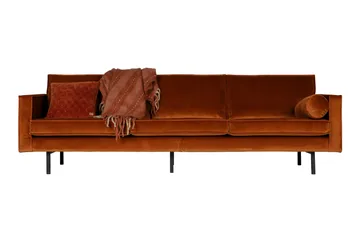 Lissbon 3-seters Fløyelssofa - Rust - Møbler - Sofaer - Fløyel sofaer