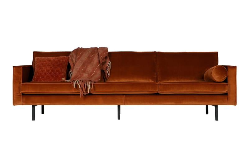 Lissbon 3-seters Fløyelssofa - Rust - Møbler - Sofaer - Fløyel sofaer