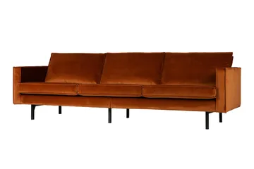 Lissbon 3-seters Fløyelssofa - Rust - Møbler - Sofaer - Fløyel sofaer