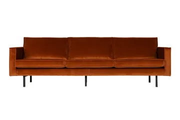 Lissbon 3-seters Fløyelssofa - Rust - Møbler - Sofaer - Fløyel sofaer