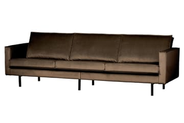 Lissbon 3-seters Fløyelssofa - Taupe - Møbler - Sofaer - Fløyel sofaer