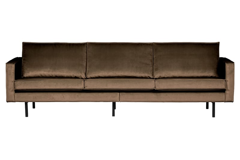 Lissbon 3-seters Fløyelssofa - Taupe - Møbler - Sofaer - Fløyel sofaer