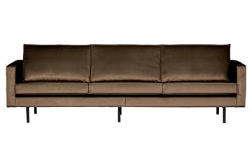 Lissbon 3-seters Fløyelssofa - Taupe - Møbler - Sofaer - Fløyel sofaer