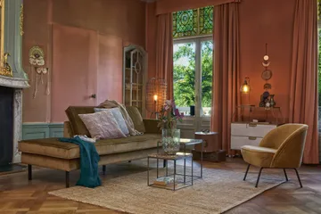 Lissbon Dagseng Høyre - Gul - Møbler - Sofaer - Fløyel sofaer