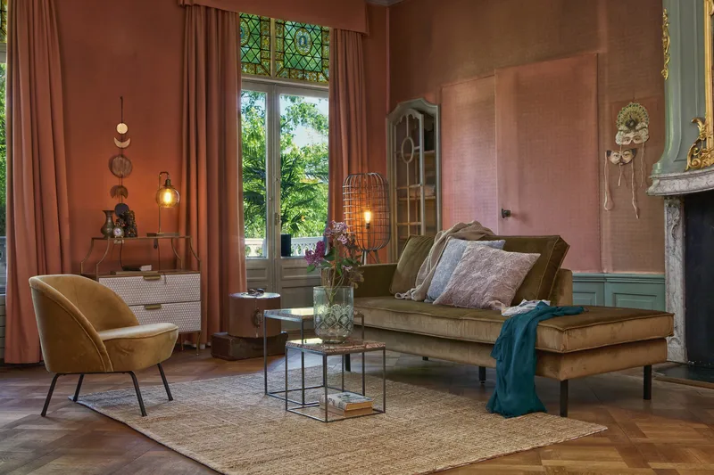 Lissbon Dagseng Venstre - Gul - Møbler - Sofaer - Fløyel sofaer