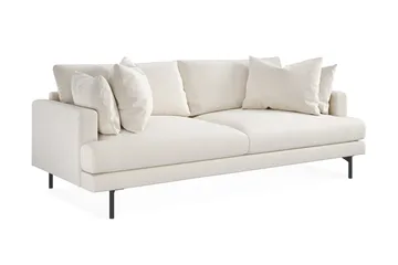 Menard 4-seters Dyp Fløyelssofa - Kremhvit - Møbler - Sofaer - Fløyel sofaer