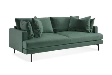 Menard 4-seters Dyp Fløyelssofa - Mørk grønn - Møbler - Sofaer - Fløyel sofaer