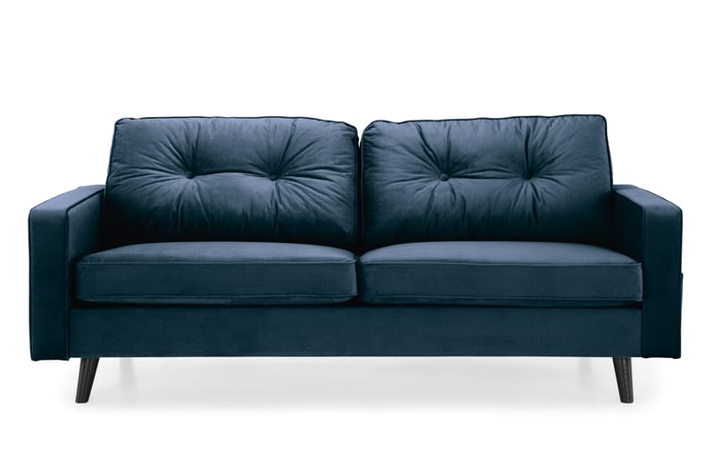 Monroe 3-seters Fløyelssofa - Blå - Møbler - Sofaer - Fløyel sofaer