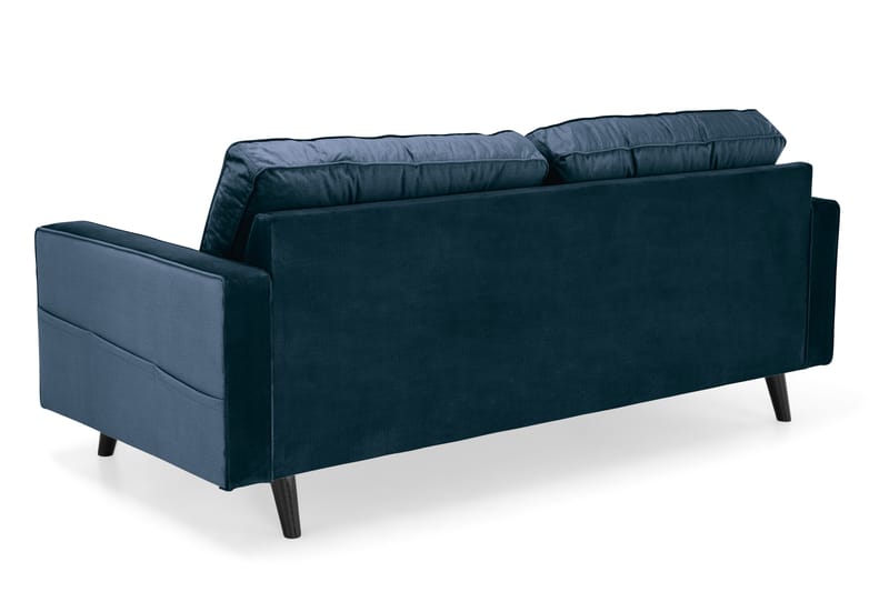 Monroe 3-seters Fløyelssofa - Blå - Møbler - Sofaer - Fløyel sofaer
