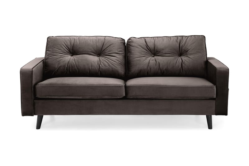 Monroe 3-seters Fløyelssofa - Brun - Møbler - Sofaer - Fløyel sofaer