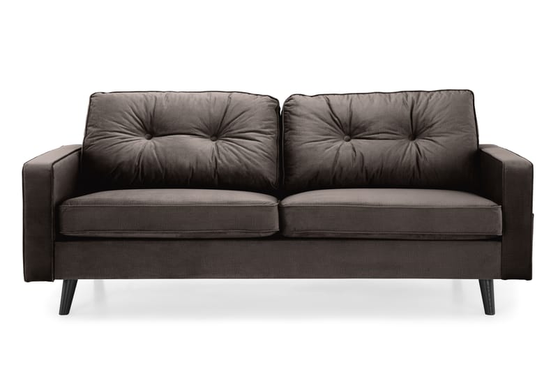 Monroe 3-seters Fløyelssofa - Brun - Møbler - Sofaer - Fløyel sofaer