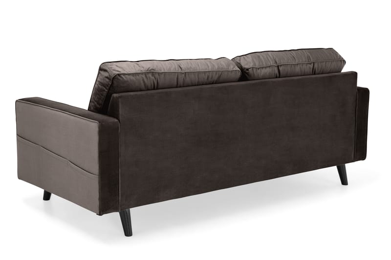 Monroe 3-seters Fløyelssofa - Brun - Møbler - Sofaer - Fløyel sofaer