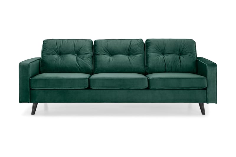 Monroe 4-seters Fløyelssofa - Grønn - Møbler - Sofaer - Fløyel sofaer