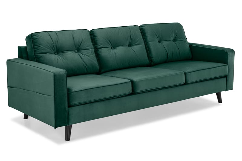 Monroe 4-seters Fløyelssofa - Grønn - Møbler - Sofaer - Fløyel sofaer