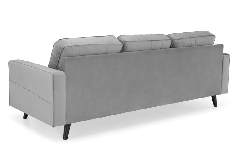 Monroe 4-seters Fløyelssofa - Lys grå - Møbler - Sofaer - Fløyel sofaer