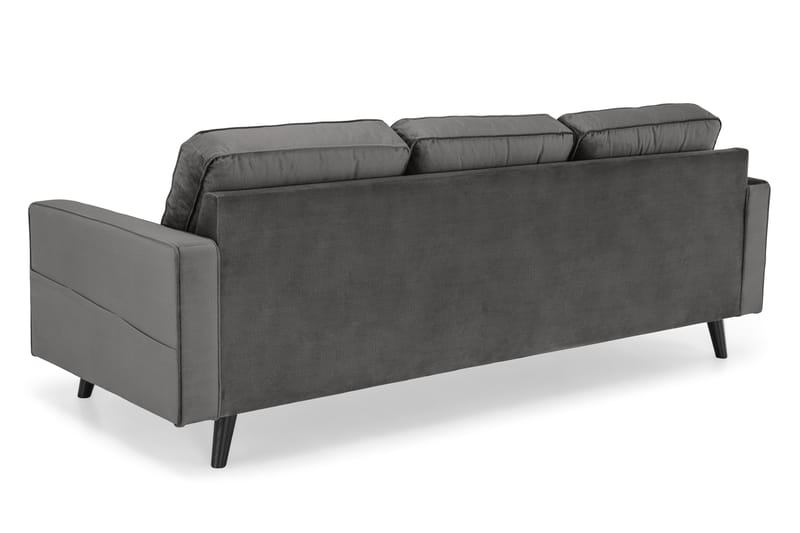 Monroe 4-seters Fløyelssofa - Mørk grå - Møbler - Sofaer - Fløyel sofaer