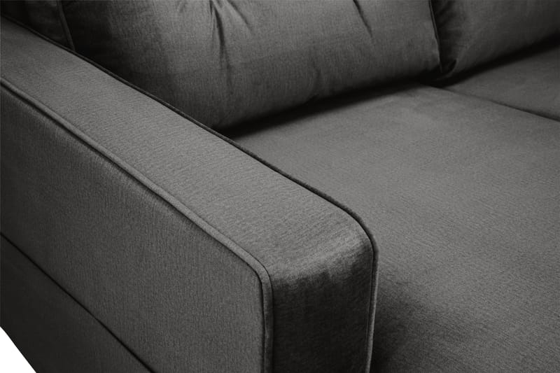 Monroe 6-seters Høyrevendt U-formet Large Sofa med Divan og Sjeselong i Fløyel - Mørk grå - Møbler - Sofaer - Fløyel sofaer