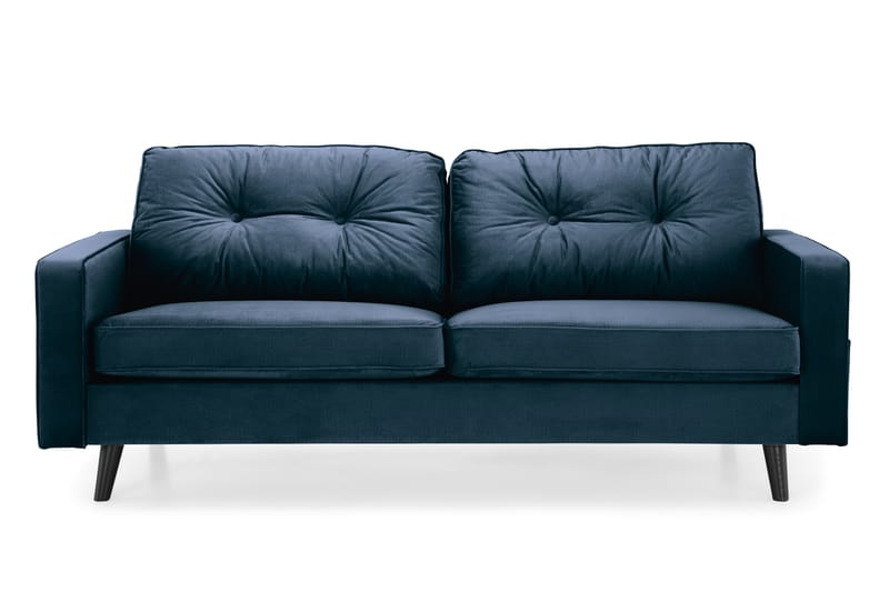 Monroe Fløyelssofa 3-seter - Midnattsblå - Fløyel sofaer - Sofa 3 seter