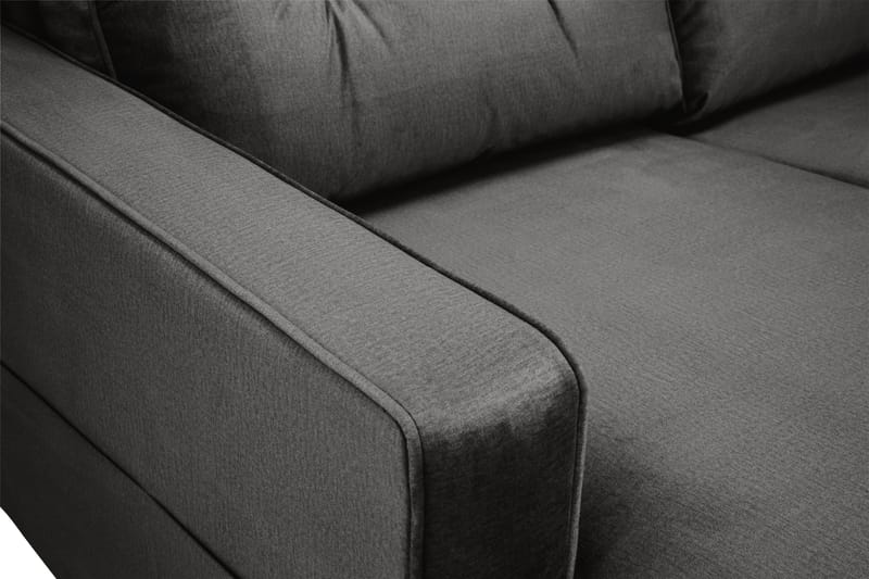 Monroe U-sofa Large med Divan Venstre Fløyel - Mørkegrå - U-sofa - Fløyel sofaer