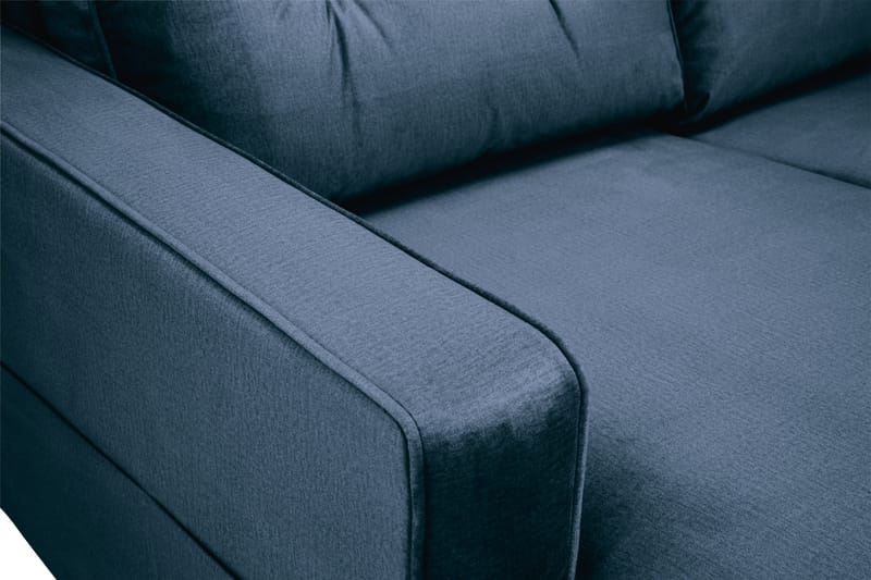 Monroe U-sofa med Divan Venstre Fløyel - Midnattsblå - U-sofa - Fløyel sofaer